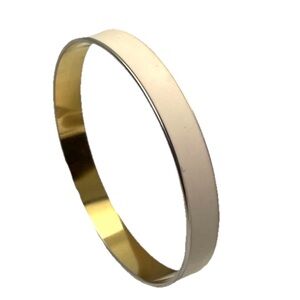 Cream and Gold Tone Bangle